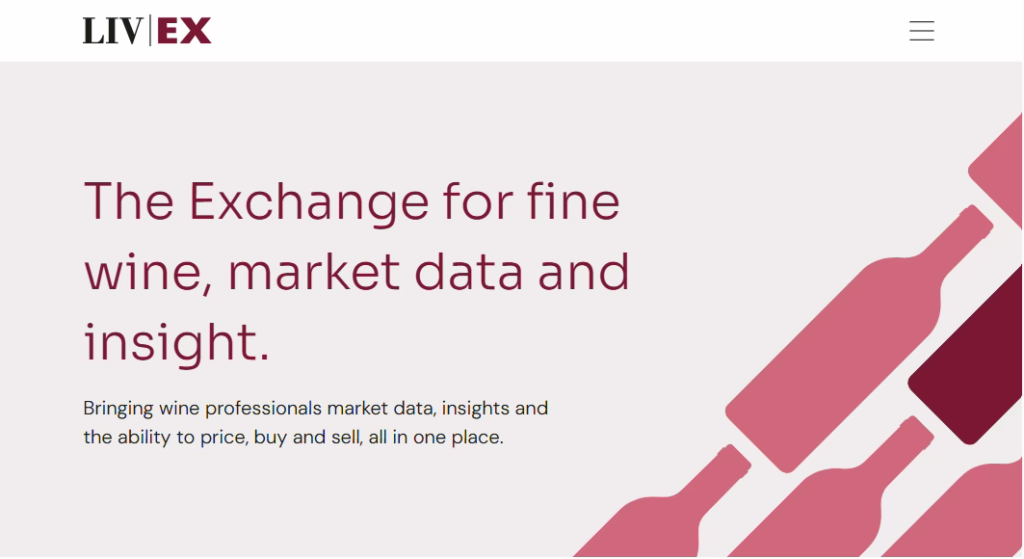 An image showing Liv-ex exchange details and description